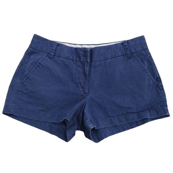J. Crew Pants - J Crew Navy Blue Chino Shorts 3" Inseam Women's Sz 8